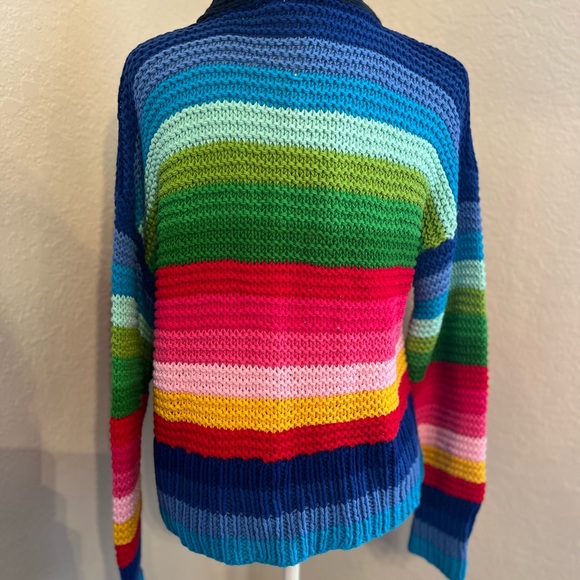 NWT Happy Sheep Short V-Neck Multi-colored Cardigan, Medium - Picture 4 of 9